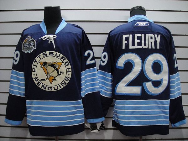 Andre Fleury Pittsburgh Penguins blue Winter Classic jersey