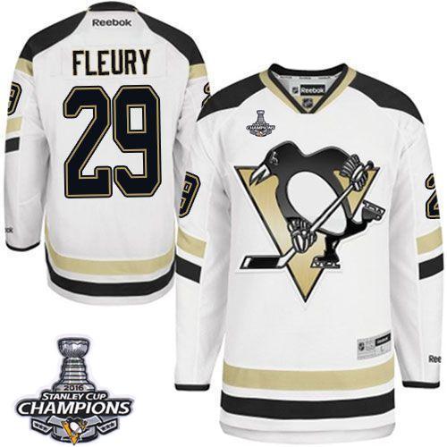 Andre Fleury Pittsburgh Penguins white Stadium Series jersey