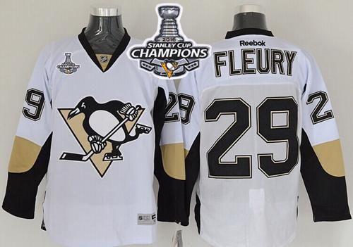 Andre Fleury Pittsburgh Penguins white jersey