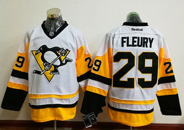 Andre Fleury Pittsburgh Penguins white Away jersey