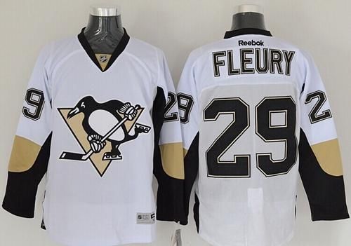 Andre Fleury Pittsburgh Penguins white jersey