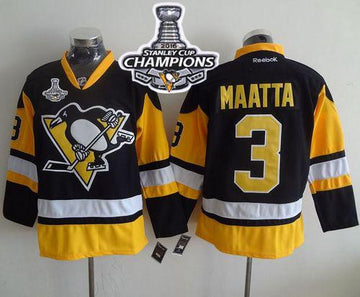 Olli Maatta Pittsburgh Penguins black Alternate jersey