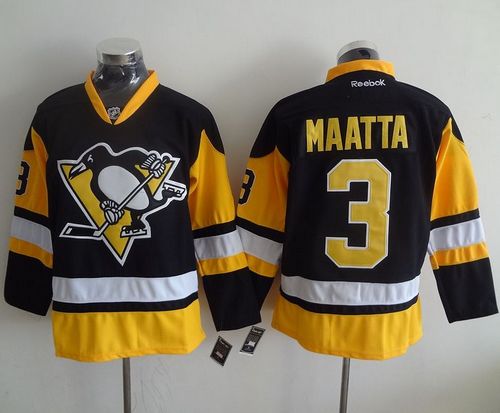 Olli Maatta Pittsburgh Penguins black Alternate jersey