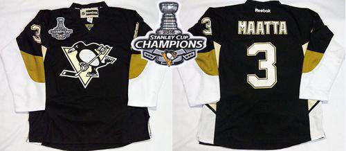 Olli Maatta Pittsburgh Penguins black Home jersey