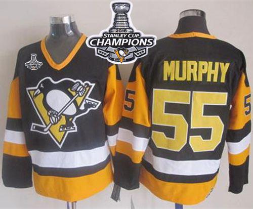 Larry Murphy Pittsburgh Penguins black Throwback jersey