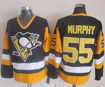 Larry Murphy Pittsburgh Penguins black Throwback jersey