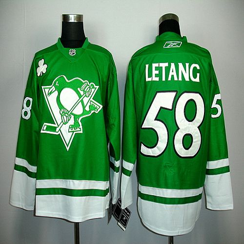 Kris Letang Pittsburgh Penguins green jersey