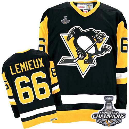 Mario Lemieux Pittsburgh Penguins black Throwback jersey