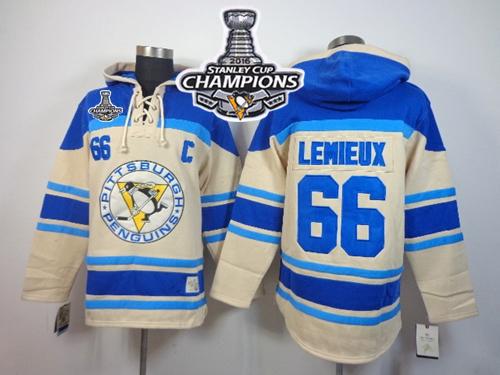 Mario Lemieux Pittsburgh Penguins cream jersey