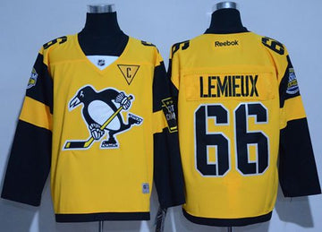 Mario Lemieux Pittsburgh Penguins gold Stadium Series jersey