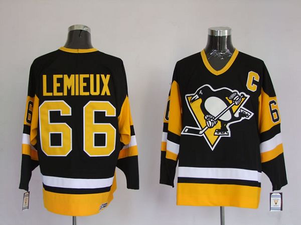 Mario Lemieux Pittsburgh Penguins black jersey