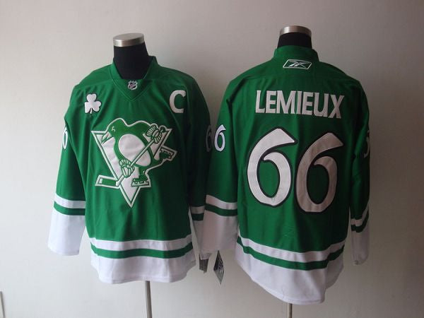 Mario Lemieux Pittsburgh Penguins green jersey
