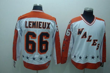 Mario Lemieux Pittsburgh Penguins white jersey