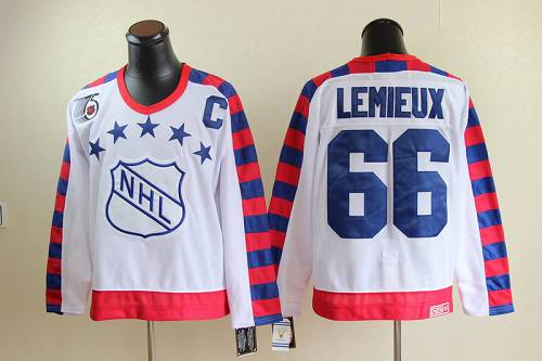 Mario Lemieux Pittsburgh Penguins white Throwback jersey