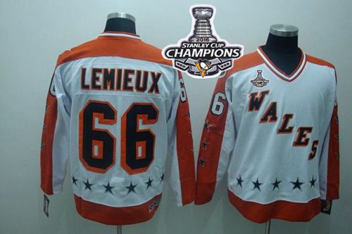 Mario Lemieux Pittsburgh Penguins white jersey