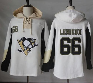 Mario Lemieux Pittsburgh Penguins white jersey