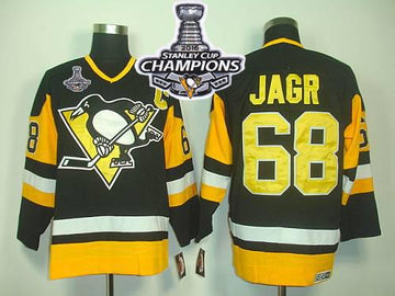 Jaromir Jagr Pittsburgh Penguins black Throwback jersey