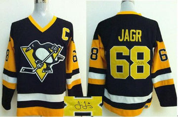 Jaromir Jagr Pittsburgh Penguins black Throwback jersey