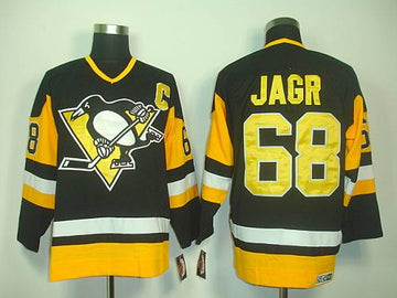 Jaromir Jagr Pittsburgh Penguins black Throwback jersey