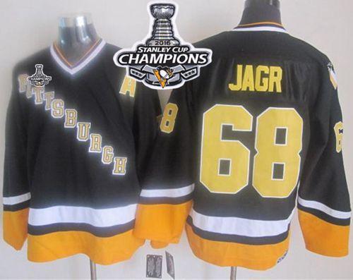 Jaromir Jagr Pittsburgh Penguins black-yellow Throwback jersey