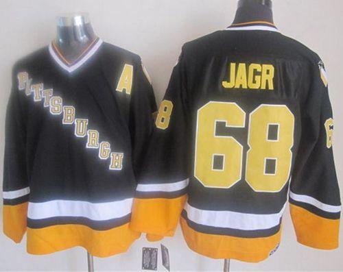 Jaromir Jagr Pittsburgh Penguins black-yellow Throwback jersey