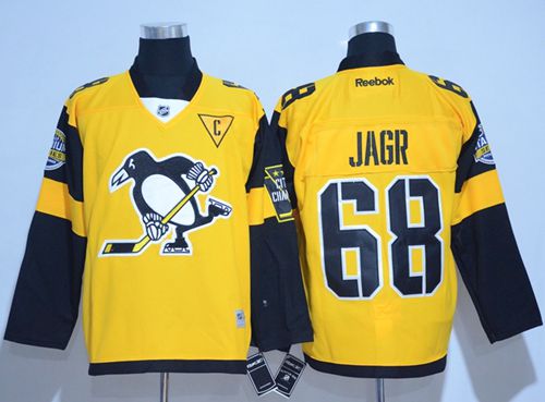 Jaromir Jagr Pittsburgh Penguins gold Stadium Series jersey