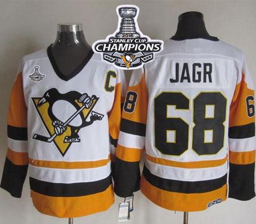 Jaromir Jagr Pittsburgh Penguins white-black Throwback jersey