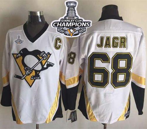 Jaromir Jagr Pittsburgh Penguins white Throwback jersey