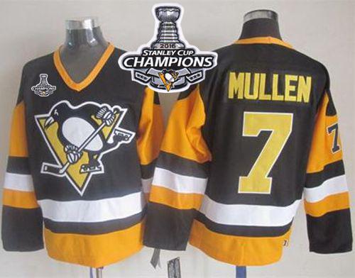 Joe Mullen Pittsburgh Penguins black Throwback jersey