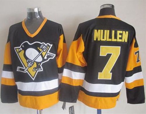 Joe Mullen Pittsburgh Penguins black Throwback jersey