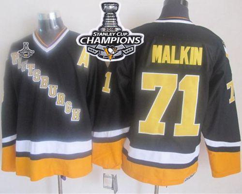 Evgeni Malkin Pittsburgh Penguins black-yellow Throwback jersey