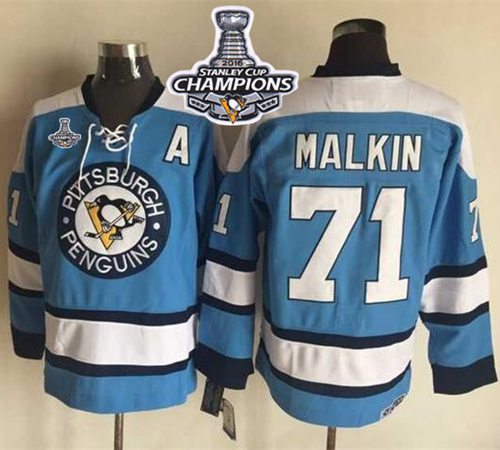 Evgeni Malkin Pittsburgh Penguins blue Throwback jersey