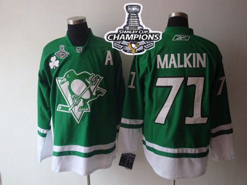 Evgeni Malkin Pittsburgh Penguins green jersey