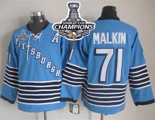 Evgeni Malkin Pittsburgh Penguins blue Throwback jersey