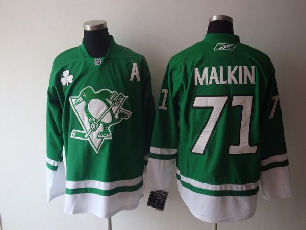 Evgeni Malkin Pittsburgh Penguins green jersey