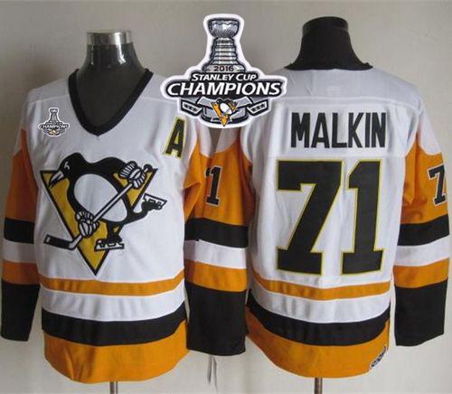 Evgeni Malkin Pittsburgh Penguins white-black Throwback jersey