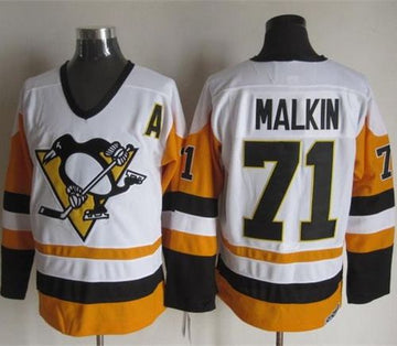 Evgeni Malkin Pittsburgh Penguins white-black Throwback jersey