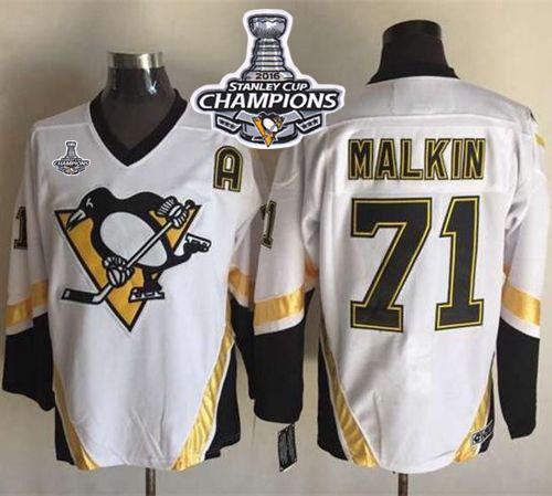Evgeni Malkin Pittsburgh Penguins white Throwback jersey