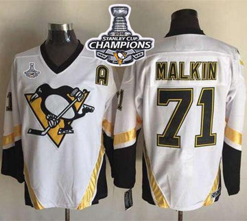 Evgeni Malkin Pittsburgh Penguins white Throwback jersey