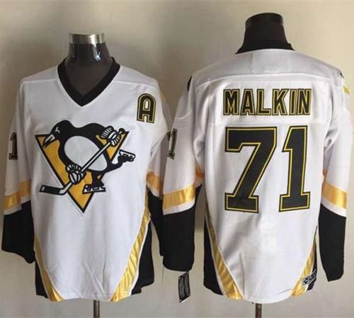 Evgeni Malkin Pittsburgh Penguins white Throwback jersey