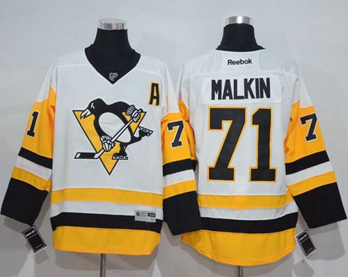 Evgeni Malkin Pittsburgh Penguins white Away jersey