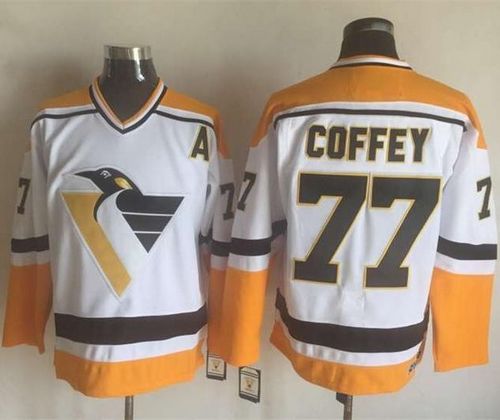 Paul Coffey Pittsburgh Penguins white-yellow Throwback jersey