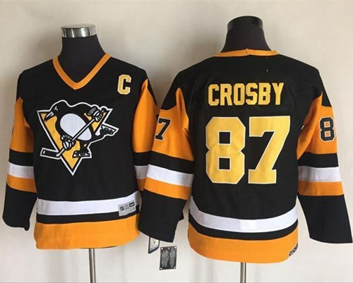 Sidney Crosby Pittsburgh Penguins black Throwback jersey