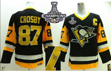Sidney Crosby Pittsburgh Penguins black Throwback jersey