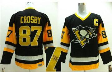 Sidney Crosby Pittsburgh Penguins black Throwback jersey