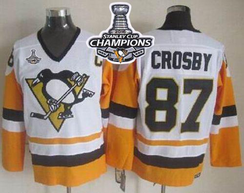Sidney Crosby Pittsburgh Penguins white-black Throwback jersey