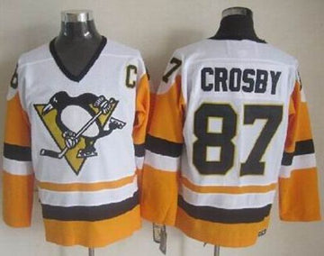 Sidney Crosby Pittsburgh Penguins white-black Throwback jersey