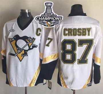 Sidney Crosby Pittsburgh Penguins white Throwback jersey