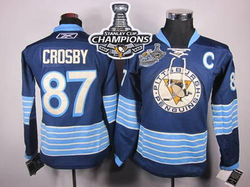 Sidney Crosby Women Pittsburgh Penguins blue Winter Classic jersey