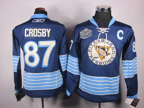 Sidney Crosby Women Pittsburgh Penguins blue Winter Classic jersey